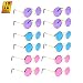Skeleteen John Lennon Hippie Sunglasses - Pink Purple and Blue 60's Style Circle Glasses Favors - 12 Pairs