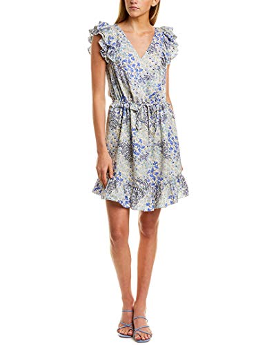 Rebecca Taylor Sleeveless Ava V-Neck Dress Cream Combo 4