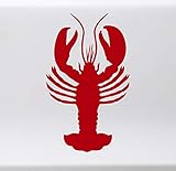 Minglewood Trading Red - Lobster Vinyl Sticker - Crustacean Sea Creature Claws Tail Rock - Die Cut Decal - 3w x 5h inches