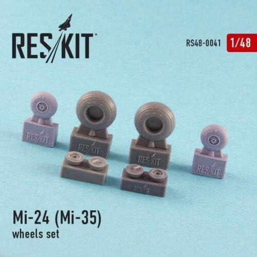Reskit RS48-0041 - 1/48 – Resin Wheels Set for Helicopter MI-24 / MI-35 Model kit