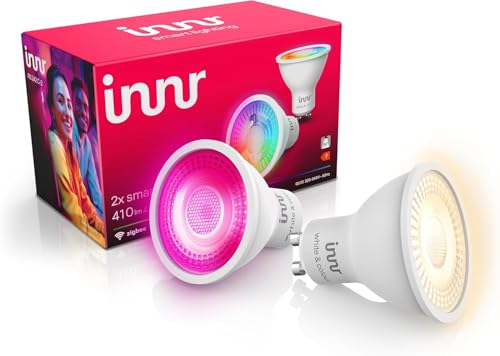 innr Zigbee GU10 Smart LED Spot funktioniert mit Hue* und Alexa (Bridge erforderlich) White & Color 16 Millionen Farben Dimmbar Smart Home Lampe 410 lumen 2 Stück