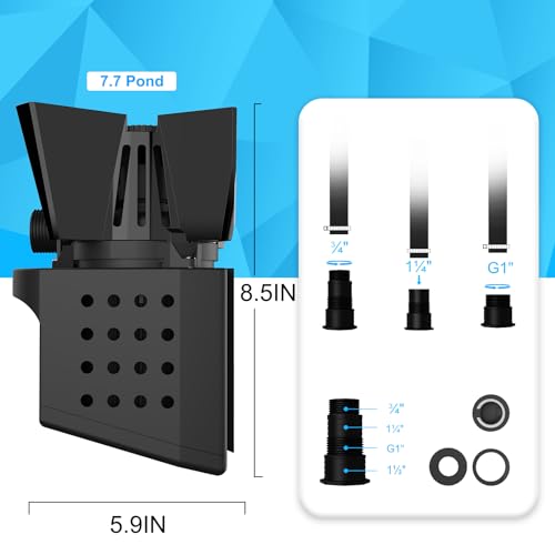 2800GPH Pond Pump - 200W Submersible Water Pump with Barrier Bag, Ultra Quiet Aquarium Pump with 33FT Power Cord for Pond, Waterfall, Fish Tank, Statuary, Hydroponic