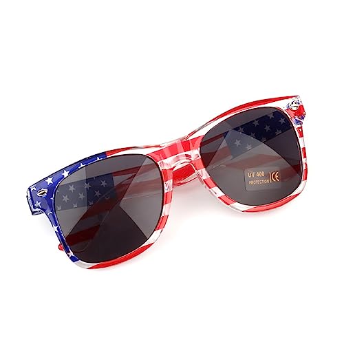 Soochat American Flag Sunglasses 4th of July Sunglasses Patriotic Party Glasses Eyewear for Independence Day Party Decorations Photo Prop3