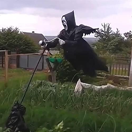 Bmaller Halloween Ghostface Scream Scarecrow Decoration Garden Unique Scary Hanging Grimace Skull Ghost Ornaments Decor Perfect For Haunted Houses Graveyard Scenes #TOP5