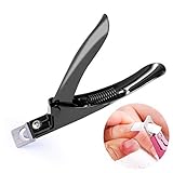 [page_title]-Tip Cutter Nagelknipser, Gelnägel Clipper, für Kürzen, Schneiden Kunstnägel Gelnägel Fingernägel Falsche Nägel - Schwarz