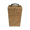 Rebecca Mobili Weinflaschenständer, Weinkeller Tisch 3 Fächer, PU-Holzleim, Hellbraun Schwarz, Vintage, Für Küche Bar – Maße: 33 × 11,5 × 18 cm (H×W×T) – Art.RE6627
