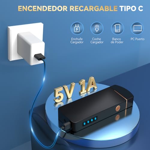 Miniatura 5 de Regalos San Valentin Hombre, Coquimbo Mechero Electrico Regalo Hombre, Usb Recargable Encendedor Electrico Doble Arco Y Resistente Al Viento Para Vela, Estufa, Barbacoa, Camping