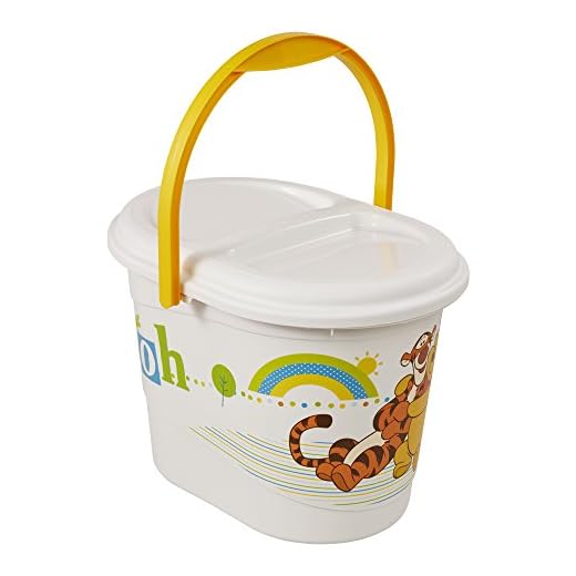 keeeper Disney Nalle Puh blöjhink med lock och bärhandtag, 13 l, karol, vit