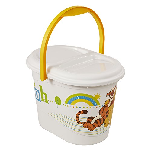 keeeper Contenedor de Pañales con Tapa y Asa Winnie, 13 L, Karol, Blanco