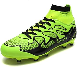 DREAM PAIRS Men's 160858-M L.Green Black Fashion Cleats Football Soccer Shoes Size 8.5
