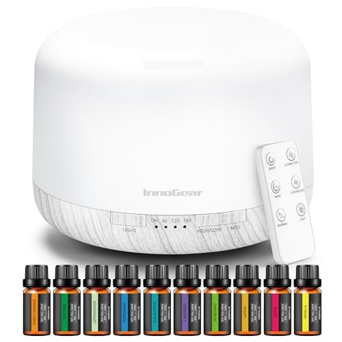 InnoGear Aromatherapy Diffuser & 10 Essential Oils Set