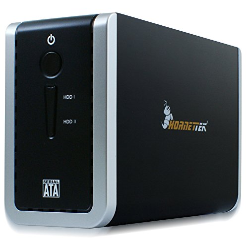 HornetTek X2 USB 3.0 Type C Gen I & Type A Dual Bay 3.5" HDD Enclosure 5 Gbps Max w/RAID 0 & RAID 1 - Thumbnail 2