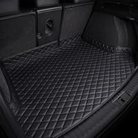 Alfombra Negra Fácil Limpiar Alfombra De Maletero Para Ford S-MAX 5 Plazas (2015-presente) – Material TPE, Color Negro, Antideslizante Alfombra Maletero