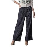 [Viaggio Blu] [ビアッジョブルー] ツイードラメワイドパンツ ネイビー S