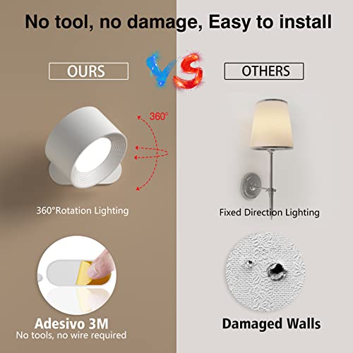 Aksda Led Desk Lamp With 360°Adjustable Lighting, Dimmable Eye-Caring Desk Light With 3 Lighting Modes&3 Levels Brightness, Touch Control, Battery Operated Table Lamp For Bedroom Home Office Study #TOP2