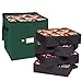 Primode Holiday Ornament Storage Box, 4 Layers, Fits 64 Ornaments Balls, Constructed of Durable 600D Oxford Material Green