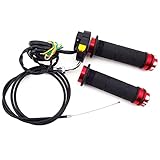 DJ-Motor 2 Stroke Hand Grips Throttle Cable Kill Stop Switch for 49cc 50cc 60cc 80cc Motorized Bicycle Push Bike