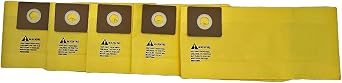 Replacement Type H High Efficiency Vacuum Bags Compatible With Shop Vac 1.5-2.5 Gallon - 5 Pack