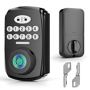 Fingerprint Door Lock – Keyless Entry Door Lock Smart Deadbolt Lock – Electronic Digital Keypad Lock – Smart Locks for Front Door – Auto Lock – Easy Installation