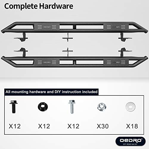Oedro 6" Running Boards Compatible With 2019-2023 Dodge Ram 1500 Crew Cab (Excluding 19-23 Ram 1500 Classic), Upgraded Side Steps Textured Black Heavy Duty Nerf Bars, Unique Multi-Layer Slip-Proof #TOP7