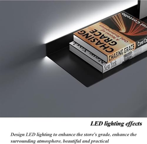 Étagère murale moderne avec LED pour illuminer vos objets déco de salon