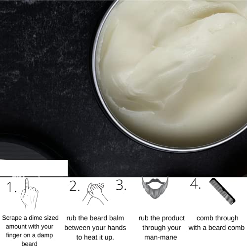 Bahawat Beard Balm Oud & Sandalwood - Styles, Strengthens & Softens Beards - Natural Beard Conditioner- Zero Grit Balm - Reduces Beard Itch, 2 Ounce #TOP3