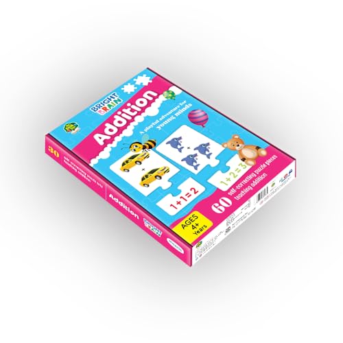 Image of The Book Tree Bright Brain Addition Puzzle - Learn Basic Math with 60 Pieces Puzzle - Fun & Educational for Kids Age 4+ - Educational Toy Birthday Gift for Boys and Girls by Majestic Book Club