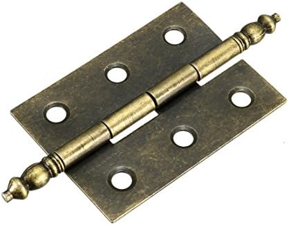 uxcell 3.39" Antique Bronze Hinges Retro Mini Hinge Replacement with Screws 1pcs