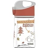 Farbenfrohe Kinderflasche – Mit ihrem freundlichen Wald-Motiv und orangenem Deckel ist die hochwertige SIGG Trinkflasche ideal für Schule, Spielplatz und mehr.
