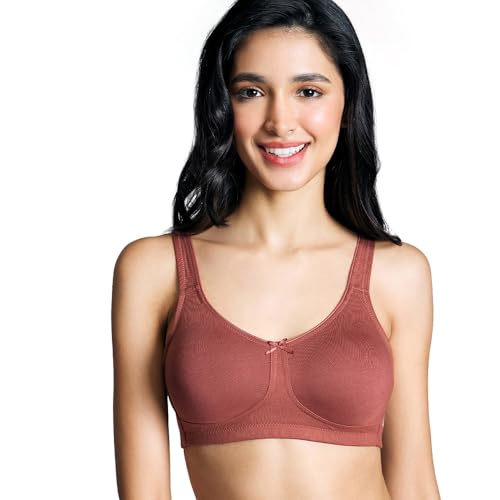 Image of NYKD NYB105 Wirefree Cotton No Sweat Breast Seperating Non-Padded Full Coverage Bra for Women (Available in Plus Size)
