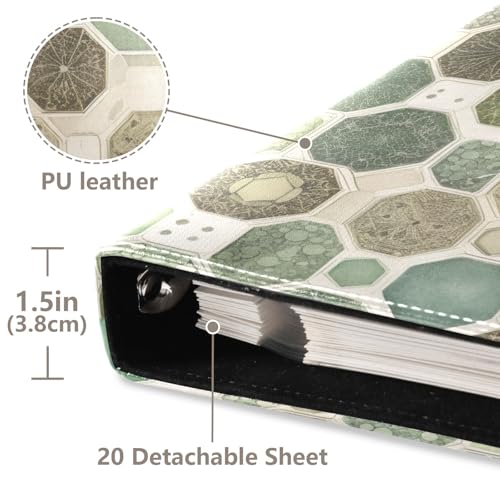 Álbum de Fotos Autoadhesivo DIY Scrapbook Patrón Panal Plantas Verde Encuadernador de 3 Anillos Álbum de Fotos 40 Páginas 8x10 para Recuerdos miniatura 4
