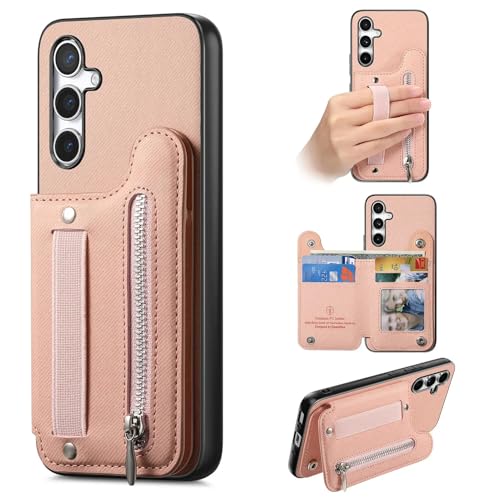 Étui Samsung S23+ rose protection écran et cartes contre les chutes