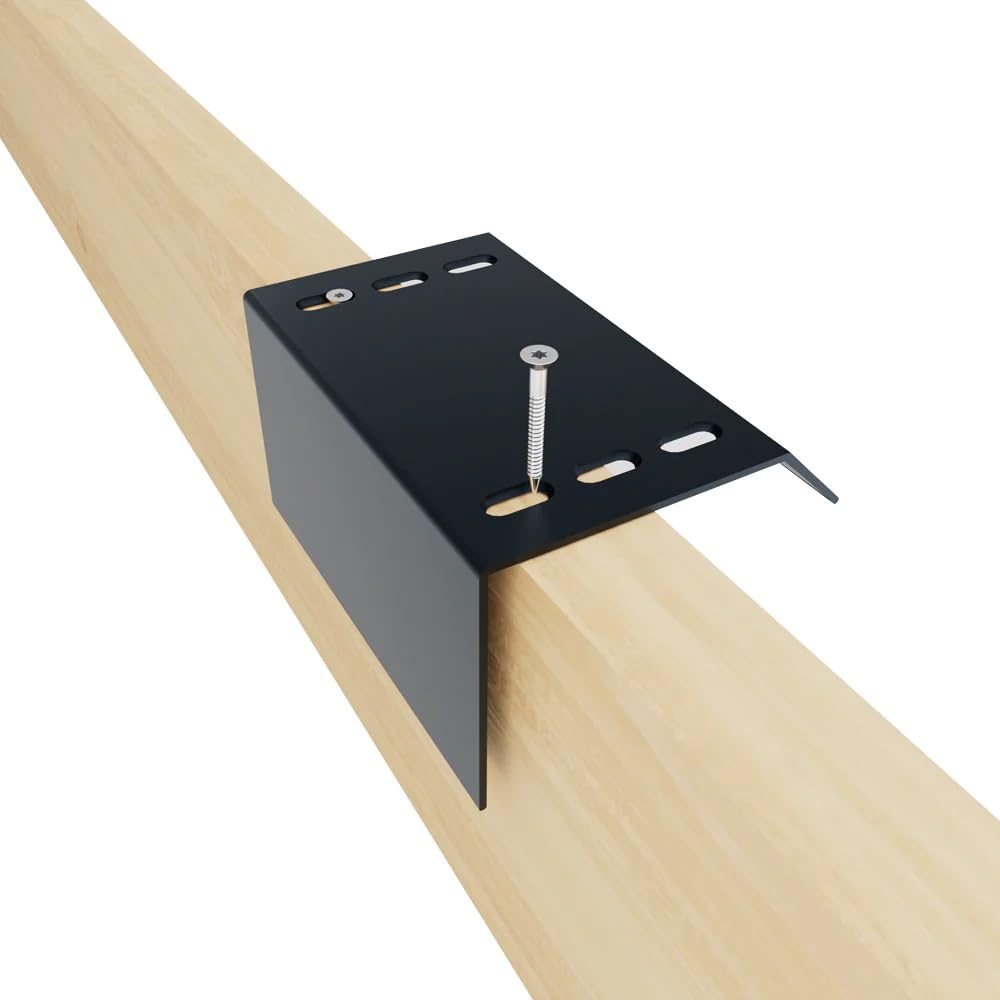 HSS Dachrandprofil ISOS RAL7016 Anthrazit 100cm Länge Flachdach, Dachkante, Blechrand, Randprofil für Dachabdichtung (Klickverbinder)