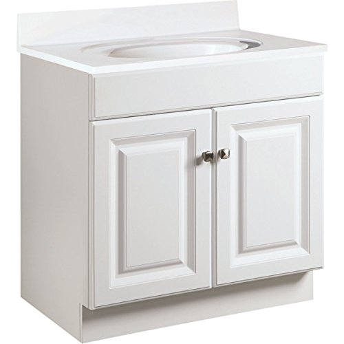 Seasons 493606 24W x 311/2H x 18" D White Thermofoil 2 Door Vanity