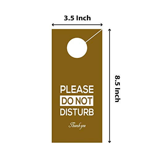 Do Not Disturb Door Hanger Sign, (White Pn Brown) For Home, Hotel, Office, Therapy And More! 2 Pack Size: 8.5 X 3.5-16Pt Thick. #TOP1