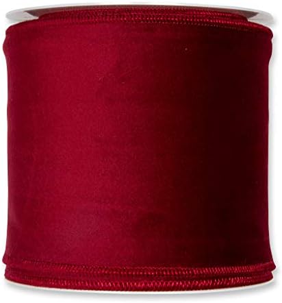 Amazon.com: Floristrywarehouse Burgundy Red Christmas Velvet Fabric ...