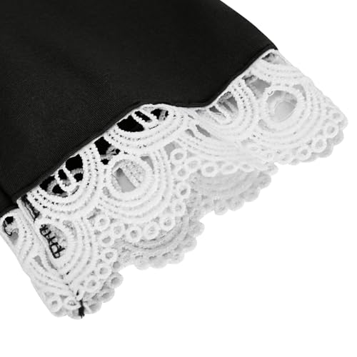 Girls Lace Trim Capri Leggings Stretchy High Waisted Yoga Cropped Cute Summer Lightweight Dance Tights 2-13Y4