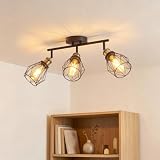 ANWIO Faretti Soffitto Orientabili, Faretti Cucina Interno E27, 3 Lampada da Soffitto Vint...