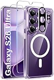 ivencase Magnétique Coque pour Samsung Galaxy S26 Ultra 5G avec 2 Verres Trempés et Caméra Protecteur, Compatible avec MagSafe, Dos Anti Rayures Étui Antichoc Coque S26 Ultra 6,9