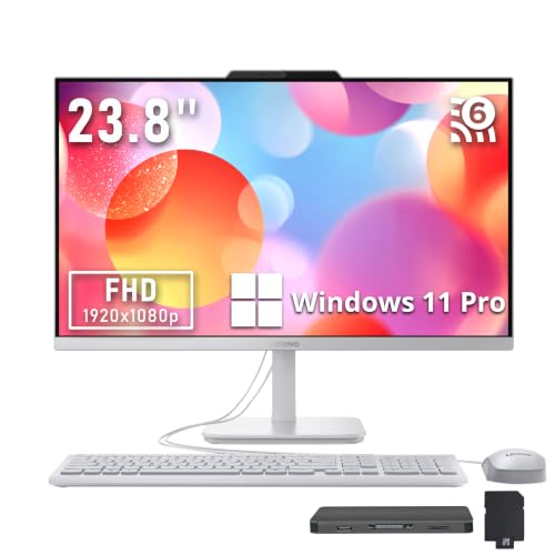 Image of Lenovo A100 23.8 FHD Anti-glare All-in-One Desktop, Intel N100, 16GB DDR5, 3TB Storage(2TB SSD+1TB Docking Station), Intel UHD Graphics, Webcam, Long-Lasting Battery, Keyboard & Mouse, Win11 Pro, Gray