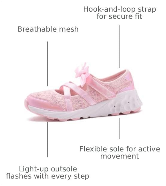 Stride Rite Sr Lighted Flora (Toddler/Little Kid) Sneaker, Blush, 3 Wide US Unisex by Stride Rite - Used condition - Image 3