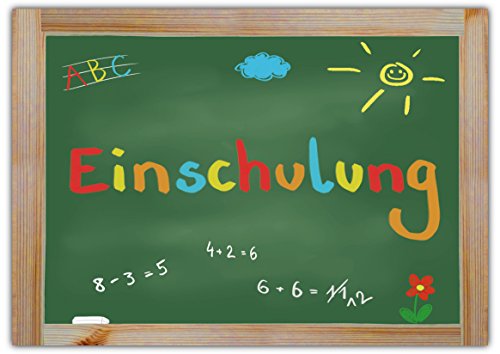 Preisvergleich Produktbild Sophies Kartenwelt 12 Einladungskarten zur Einschulung / / Schulanfang Einladungen Mädchen Jungen Schule Tafel Schuleinführung Schuleingang