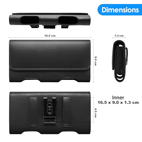 Gcepls Handy Gürteltasche für iPhone 16 Pro Max,iPhone 15 Pro Max,14 13 12 11 Pro Max,Magnetverschluss Handyholster mit ID-Kartenhalter Tasche, Handytasche Gürtel für Galaxy S22+ S21 A33 S24 S23