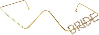 Cart Log Bridal Face Frame Eyewear – Diamond “BRIDE” Fancy Eyeglass (Lens-Free), Haldi & Sangeet Jewellery Accessory for W... Price In India