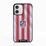 PHONECASES3D – Funda Móvil para Apple iPhone 16 Atlético de Madrid – Camiseta Retro – Carcasa con Efecto 3D Patentado – Protección Ligera y Resistente – Negro