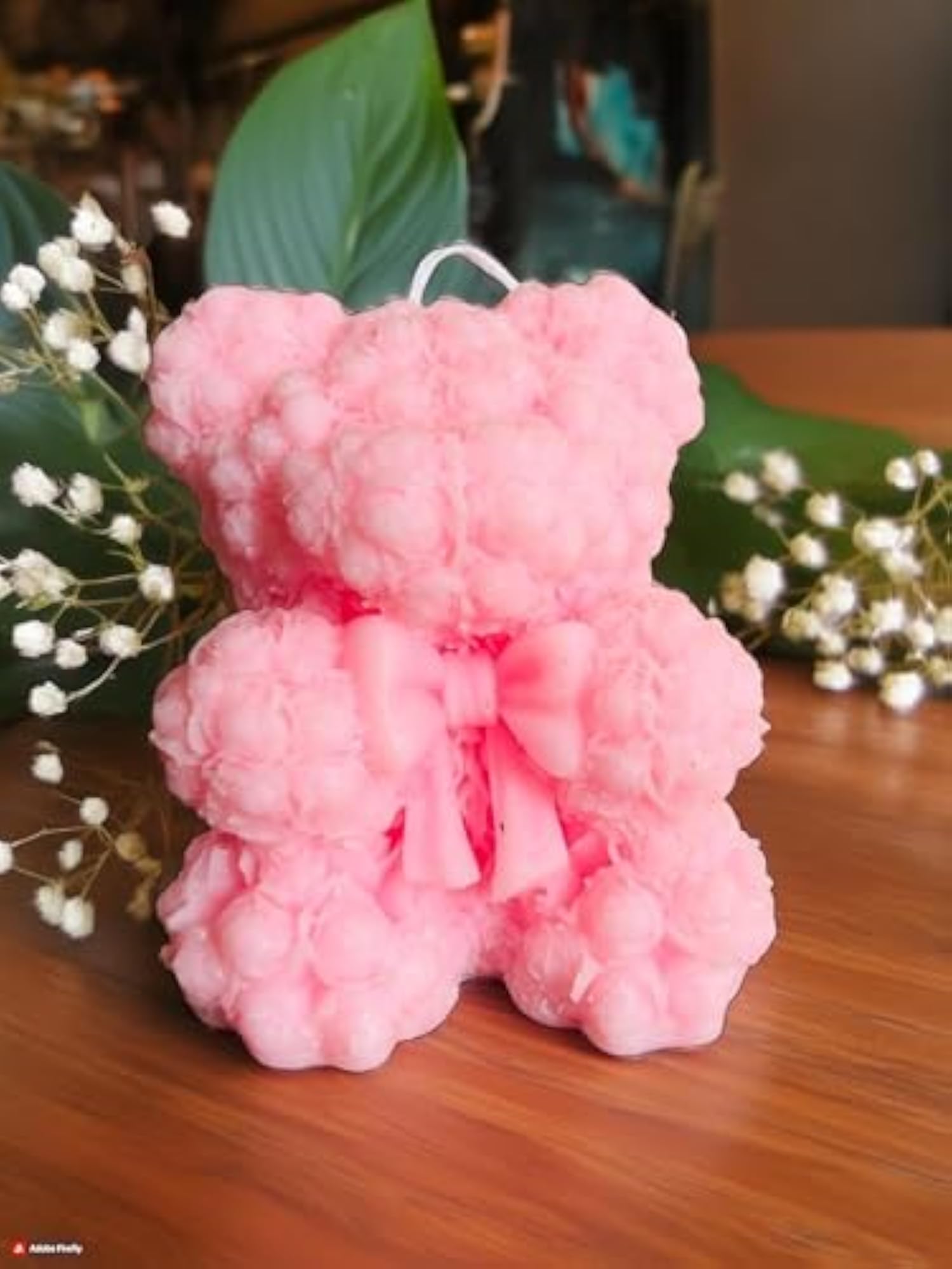 Teddy Bear Candle, 100% Soy Wax, for Birthday & Valentine's Day