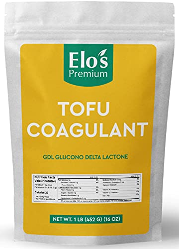 Elo's Premium - Tofu Coagulant (GDL) By Elo’s Premium (1LB), Food Grade, Gluten Free, Keto Friendly, Makes Firm, Soft, and Silken Tofu/Bean curds, Packaged In Canada, Pure Glucono Delta Lactone