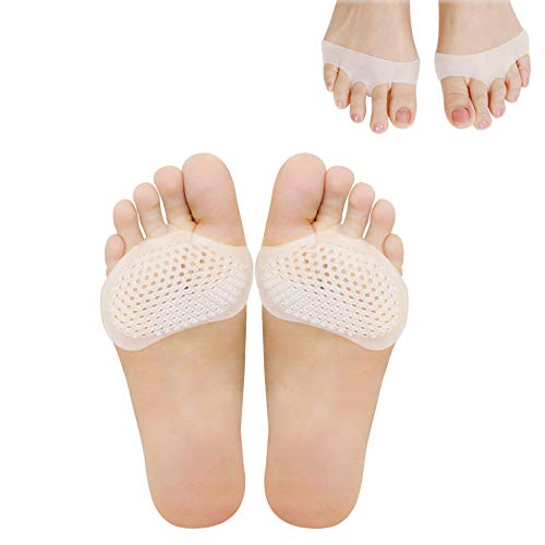 Metatarsal Pads Forefoot Pads for Heels Breathable Ball of Foot Cushions 8 Pcs Ventilated Gel Pads Mortons Neuroma Pads Foot Pain Relief