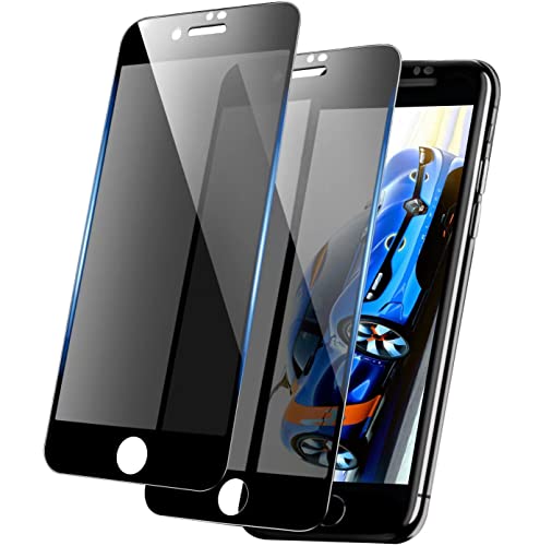 【覗き見防止】iPhone SE2 ガラスフィルム iphone SE 第2世代 全面保護 フィルム 2枚セット アイフォンse2 強化ガラス 液晶 保護フィルム のぞき見防止 ブラック キズ防止 飛散防止 気泡防止 硬度9h