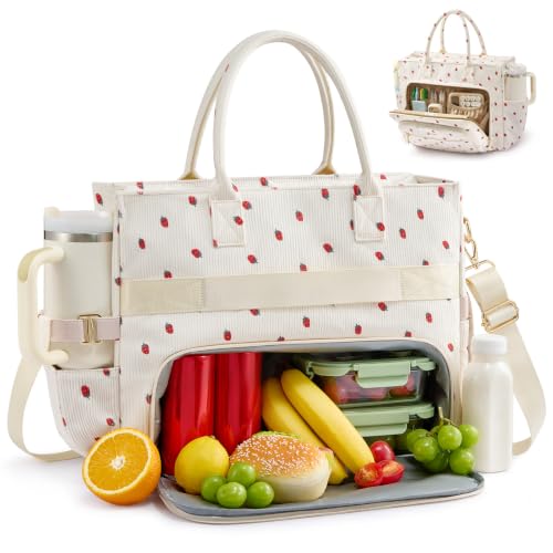 LOVEVOOK Lunch Tote Bag for Women,Work Laptop Bag with Lunch Compartment